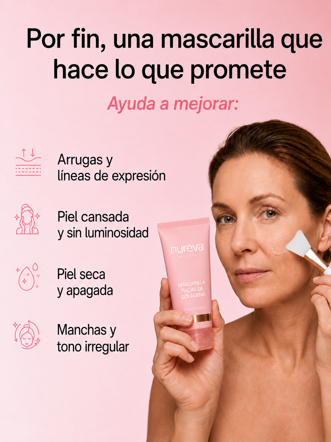 Mascarilla Coreana de Biocolágeno + Brocha Facial